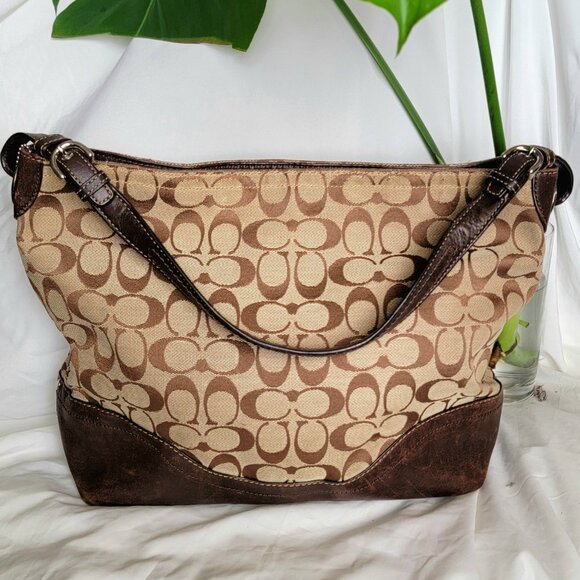 COACH Auth Vintage Y2K Brown Leather w/ Tag, Shoulder Hobo Bag, Non Smoking Home - Picture 1 of 5